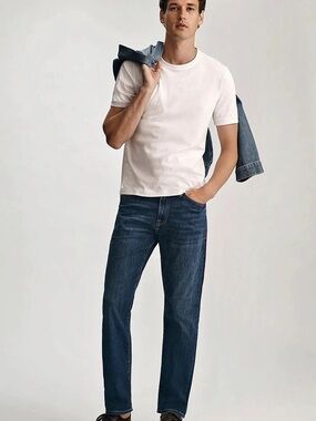 Mavi Medium Blue Zach Straight Leg Jeans (33x33)